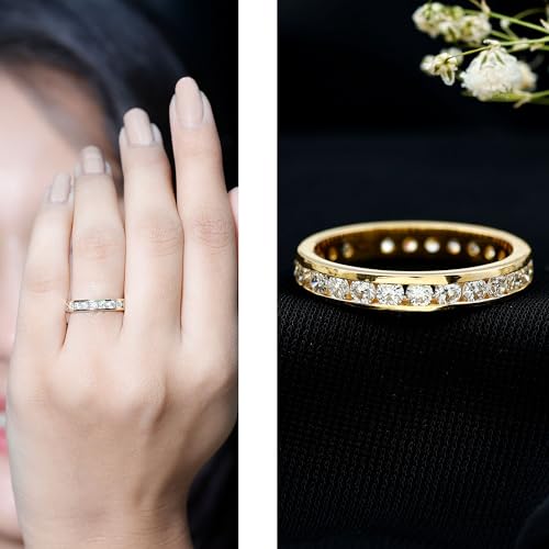 Certified Lab Grown Diamond Wedding Band, Ef-Vs Quality, Channel Set Diamond Full Eternity Ring - Ready To Gift2