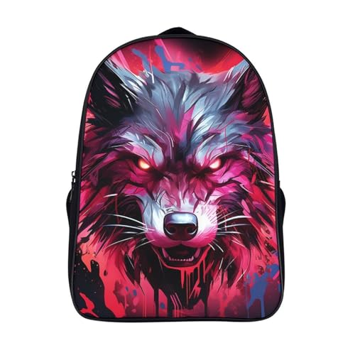 Sac à dos scolaire loup 3D : le compagnon des journées d'école et des sorties en famille
