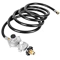 GASPRO 10 FT Two Stage Propane Regulator hose with P.O.L. and 3/8 Inch Female Flare for RV, Grill, Gas Stove, Range
