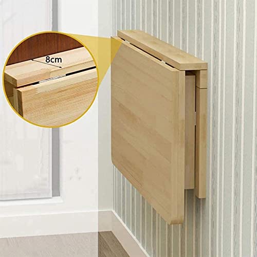 Table murale en bois massif premium rabattable design épuré