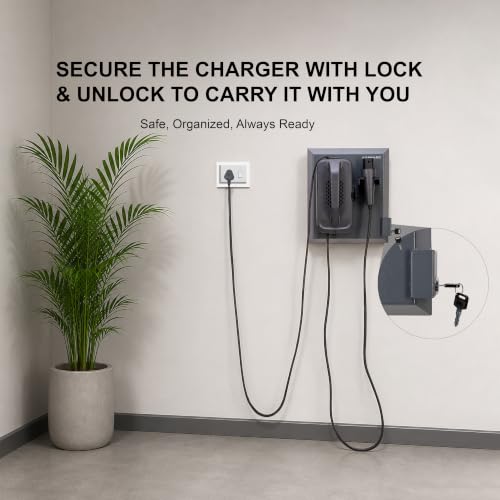 Image of Forward, Ather Duo Charger Wall Mount with Anti-Theft Lock, Durable Metal Build, Cable Management, Compatible with 700w and 900w Charger for Ather 450 & Rizta (Standard)