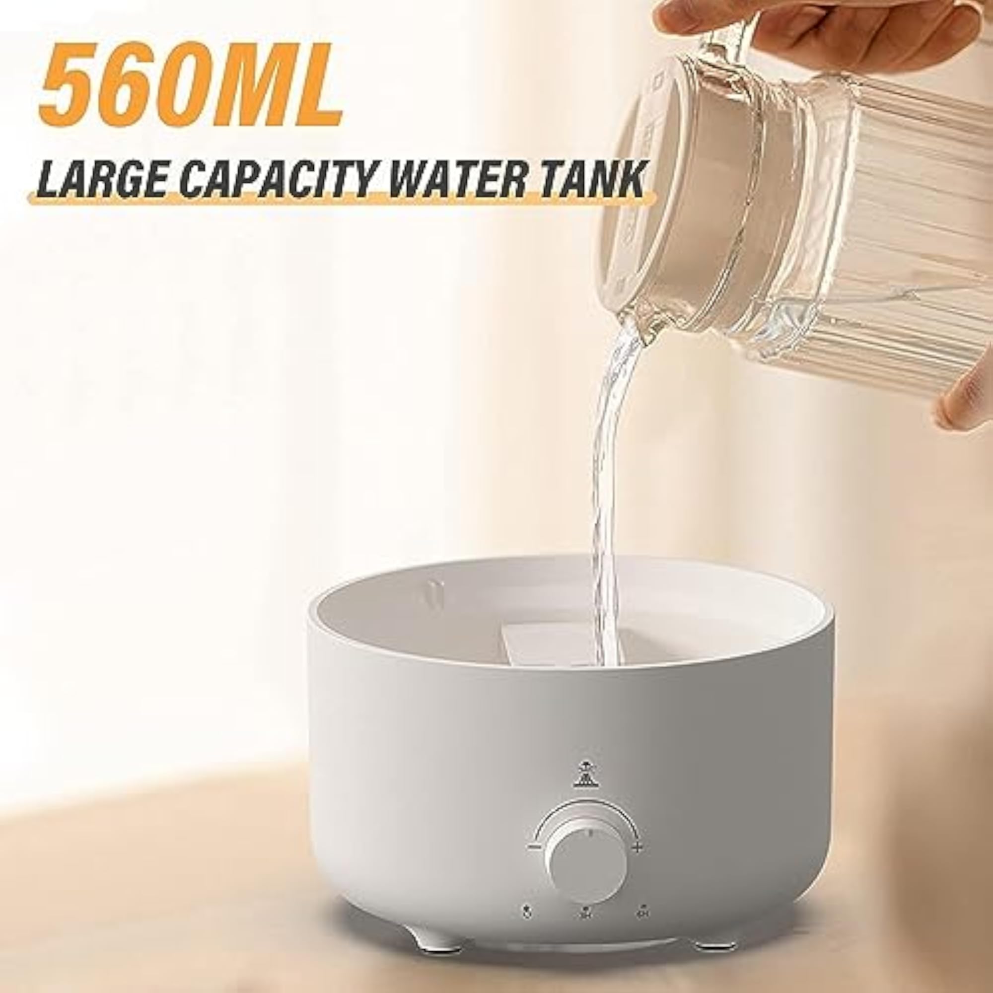 GLIVE Flame Air Diffuser Volcano Aroma Ultrasonic 560mL