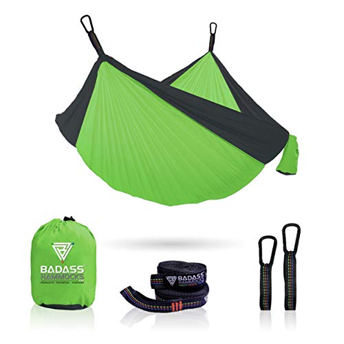 Badass Hammocks (Lime Green Gray, Double (1000 lb.)