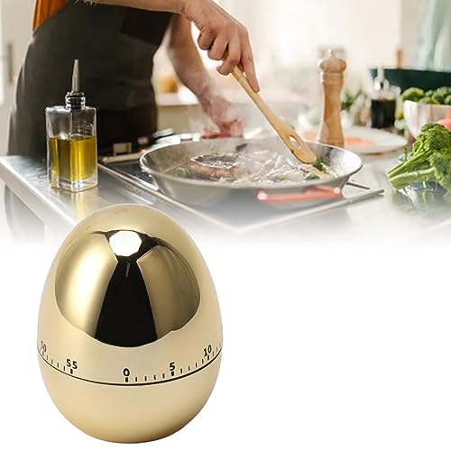 Egg Timer Rotate,60 Minutes Egg Model Mechanical Timer Cooking Alarm Clock Manual Timer for Kitchen Gold Home Gardening Kitchen Tools(Gold) by Tbest - Used condition - Image 2