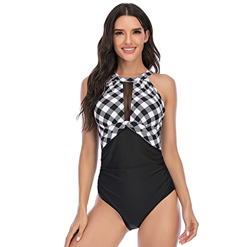 Maillot de bain 1 pièce galbant dos nu sexy LWZ taille XXL