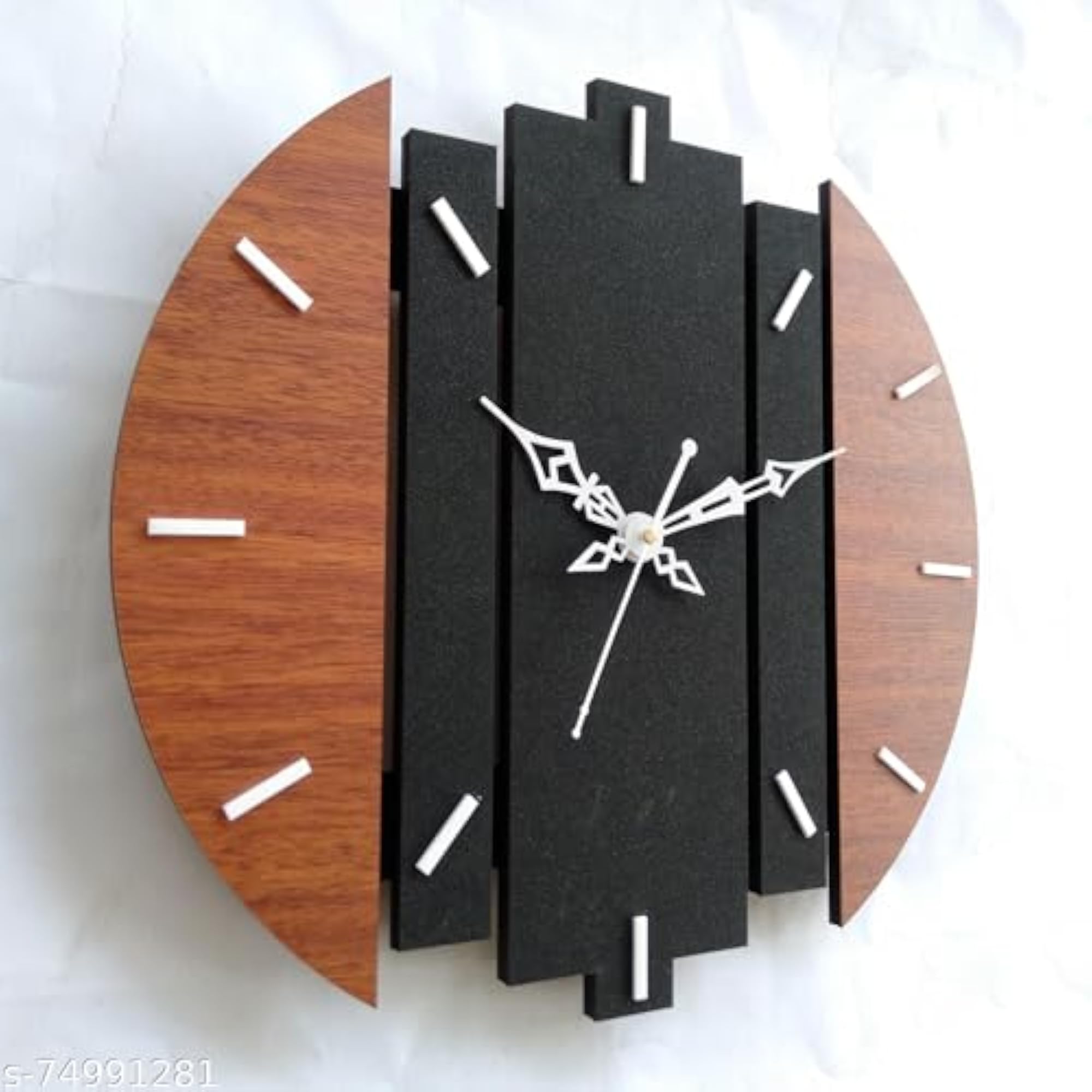 3D Wooden Antique Design Wall Clock