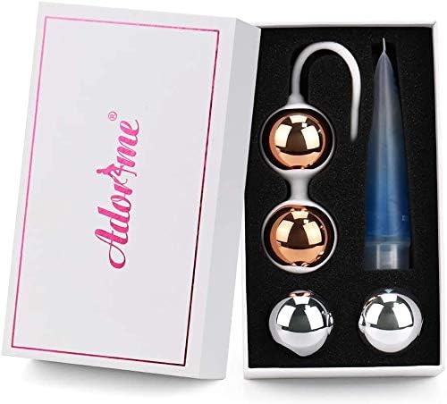 Kegel Exercise Weight Balls for Women - Adorime Kegel Massage Ball for Pelvic Floor Muscle Tightening, Pelvic Floor Exercises Kegel Kits Training System(4-Piece Set)