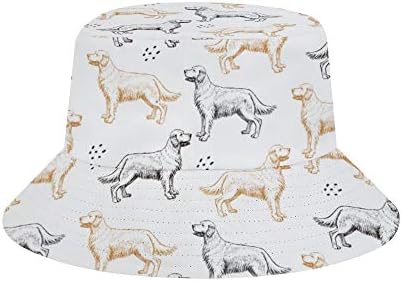 Bucket Hats Funny Cute Dog Beach Cap Fishing Sun Protection
