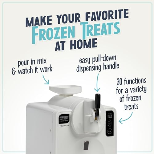 Nostalgia Easy-Dispensing Soft Serve Ice Cream Machine - Ice Cream Maker for Frozen Yogurt, Sorbet, Gelato, Drinks, and More in Minutes - LED Display - 1 Quart - WHITE - image 3