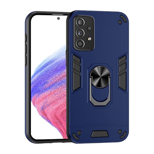 Image of Armor Samsung Galaxy A53 5G Defender Case | Rotating Ring Holder & Kickstand in-Built | Military Grade Armor | 360 Degree Protection Back Cover for Samsung Galaxy A53 5G (Blue)