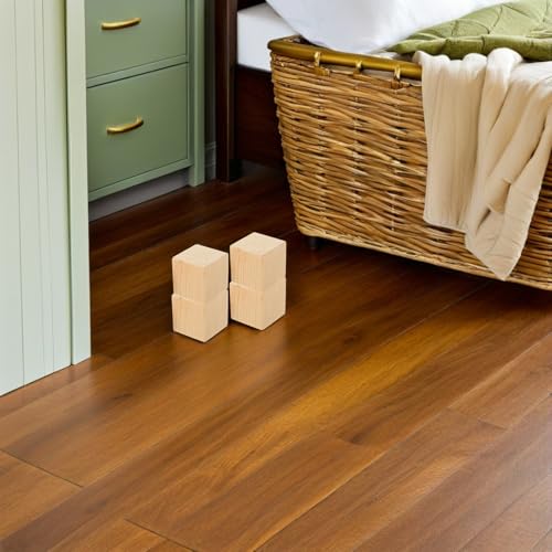 Elevadores de patas de madera para muebles resistentes, pack de 4 bloques para subir sofá y cama 5