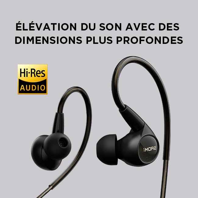 1MORE Penta Driver Écouteurs Intra-Auriculaires filaires, Hybrides certifiés Haute résolution avec Son HiFi, connecteur MMCX Amovible, Microphone MEMS et contrôle 3 en 1, pour Smartphones, PC, - Les Beatles, Paul McCartney, John Lennon, RIngo Starr, George Harrison 1MORE Penta Driver Écouteurs Intra-Auriculaires filaires, Hybrides certifiés Haute résolution avec Son HiFi, connecteur MMCX Amovible, Microphone MEMS et contrôle 3 en 1, pour Smartphones, PC, – Image 4