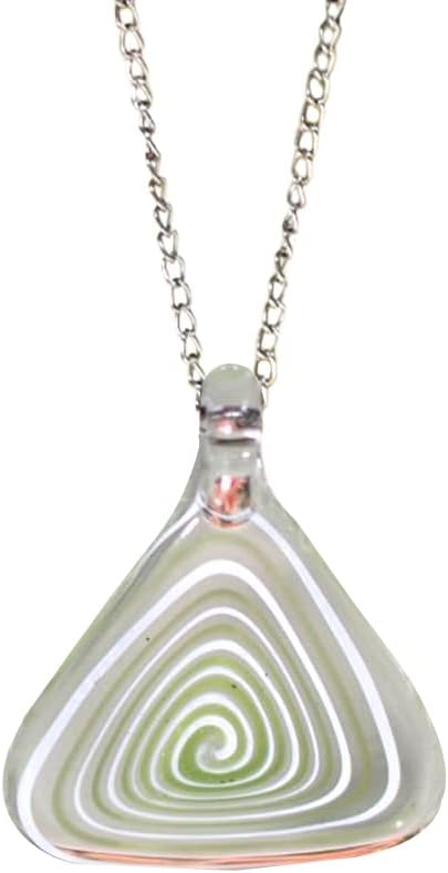 Indian Shelf 2 Pieces Green Pendent | Spiral Pendent | Triangle Pendent | Pendent Nacklace | Pendent for Nacklace | Pendant | Glass Pendant Necklace | Women's Pendant Necklace | Glass Pendent
