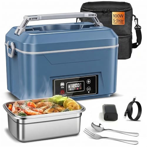 Usfock Cordless Electric Lunch Box for Adults, Heated Lunch Box Battery Powered with Automatic...