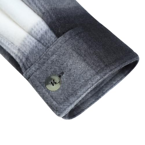 Image of LeeHanTon Mens Flannel Jackets Sherpa Lined Fleece Zip Up Winter Warm Workout Plaid Sweatshirt with Hood