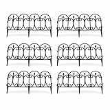 Ma Maison Recinzione Giardino Decorativa 3,6 Metri 6 Pezzi in PVC – Bordura per Aiuole e Delimitazione Spazi Esterni Colore Nero