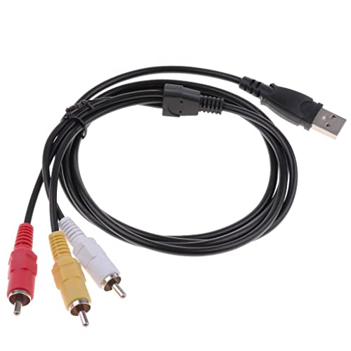 Câble USB vers 3 RCA avec triple blindage isolant 1.5M, pack de 4 câbles audio vidéo - 5