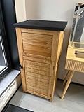 Pamapic Paketbox für Außen, große Paketbox aus Holz für den Außenbereich, abschließbare, wetterfeste Paketannahmebox, Natur
