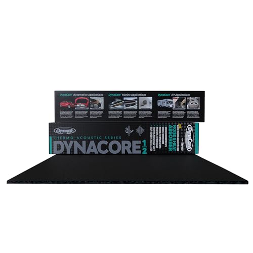 Dynamat DynaCore Thick Lightweight Black Thermo-Acoustic Insulating Fiber for Cars Trucks Boats RVs & More Dissipates Sound & Absorbs Heat Made in USA 32 x 54 Sheet 12 sq ft Coverage