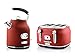 Produktbild Westinghouse Retroline Frühstück-Set Rot, Toaster & Wasserkocher, 1.7 Liter, Kalkfilter & Überhitzungsschutz, Vier Schlitz Toaster mit Brötchenaufsatz & Krümelschale