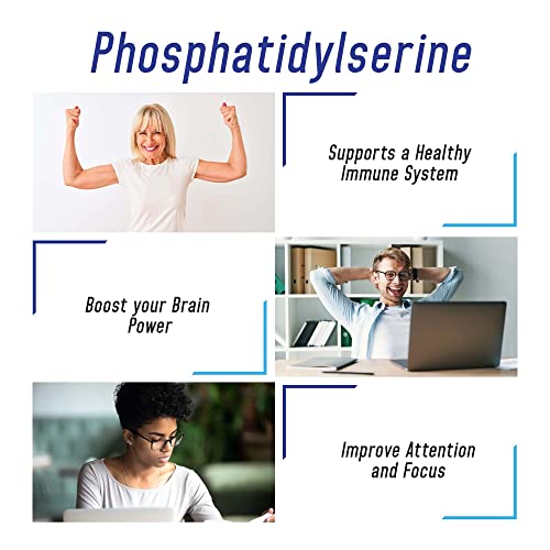Phosphatidylserine Memory Ultimate Supplement 1000Mg (Per Serving, 33 Servings) With Ginkgo, Gotu Kola, Rosemary And Dmae 100 Capsules Phosphatidyl Serine Helps Cognitive Health, Brain Function #TOP4