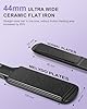 MELYDO Lisseur Cheveux Plaques Larges 44mm, chauffage rapide en 30 secondes, panneau coulissant 3D pour éviter les tractions, 6 niveaux de température réglables de 150 à 250 °C