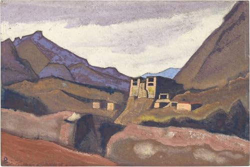 Tableau Roerich à travers le Ladakh impression sur toile 60x90cm pour decoration murale