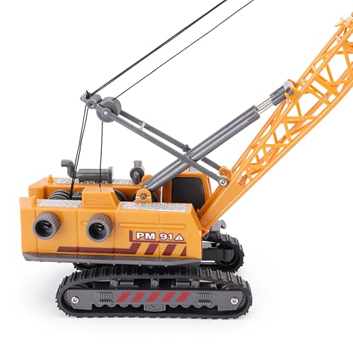 Toyland® LKW-Transporter mit Kran – Spielfahrzeug mit realistischen beweglichen Teilen – Konstruktionsspielzeug für Kinder – Maßstab 1:55