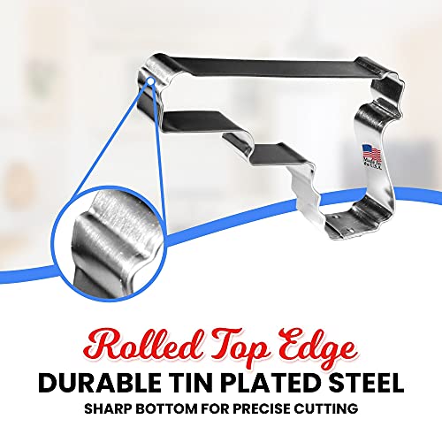 Hand Gun Cookie Cutter 4 Inch - Made In The Usa – Foose Cookie Cutters Tin Plated Steel Hand Gun Cookie Mold #TOP2