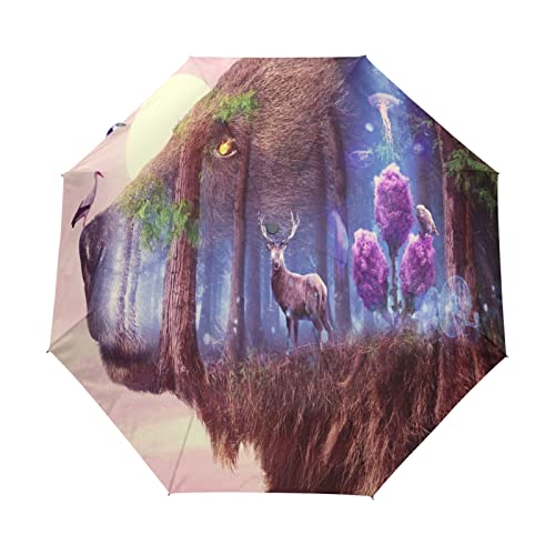 Parapluie automatique méduse pliable avec système de fermeture rapide pour femme