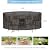 RICHIE Round Patio Furniture Covers - 600D Heavy Duty Waterproof Outdoor Table Cover, Lawn Furniture Set Covers for Dining Table and Chairs Seating 62"DIAx28"H