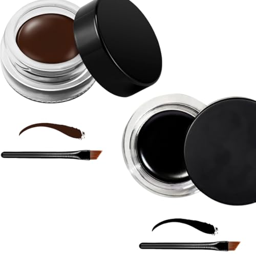2 pezzi Gel Eyeliner, Gel Eyeliner in Crema a Lunga