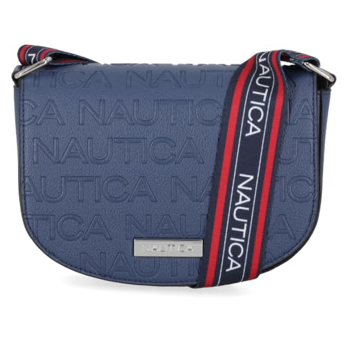Image of Nautica Delray Flap Crossbody Purse Womens Shoulder Bag, Magnetic Snap Closure Pocket, Small Travel Handbag, Adjustable Strap