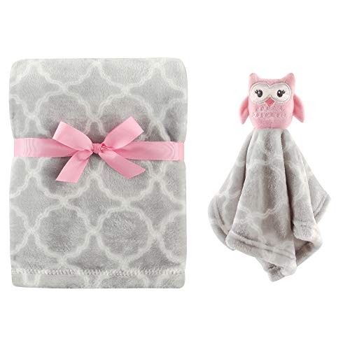 Hudson Baby Unisex Baby Plush Blanket With Security Blanket, Gray Owl, One Size #TOP12