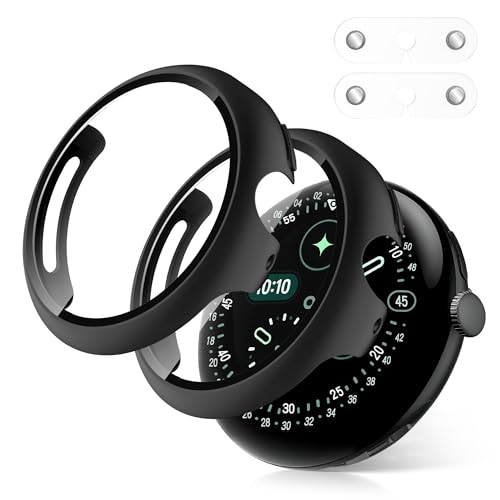 Seltureone�y2��+2���zPixel Watch 4 41mm��p�ی�P�[�X PC�t���[��+�����K���X�t�B�����f�� �[�d�⏕��t���[�d�\ Google Pixel Watch 4 41mm�ɑΉ��ی�J�o�[ �������� �ϏՌ����i�u���b�N�j