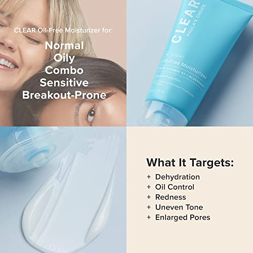 Paula's Choice Clear Oil-Free Moisturizer, Lightweight Face Moisturizer For Acne-Prone Skin, Pore-Minimizing Niacinamide, Soothing Antioxidants, Ceramides To Calm Redness #TOP3