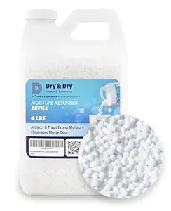 Dry & Dry Moisture Absorbers Refill Beads (4 LBS) - Dehumidifiers for Home Dehumidifier for Basement Dehumidifiers for Bedroom Small Dehumidifiers Dehumidifiers Moisture Absorbers