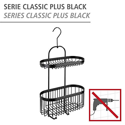 WENKO Bad-Caddy Classic Plus Black - doucheplank, wandmand met hoogwaardige roestbescherming, staal, 26,5 x 47 x 12,5 cm… - Image 3