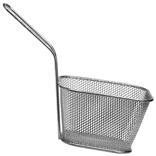 S&V - KA1450 - Panier Presentation Individuel Frites Fiteuses Rectangulaires Acier Inoxydables Restaurant Plat Outil Cuisine - Coloris Aléatoire - Métal/Acier Argent/Cuivre 17 x 8,6 x 14 cm