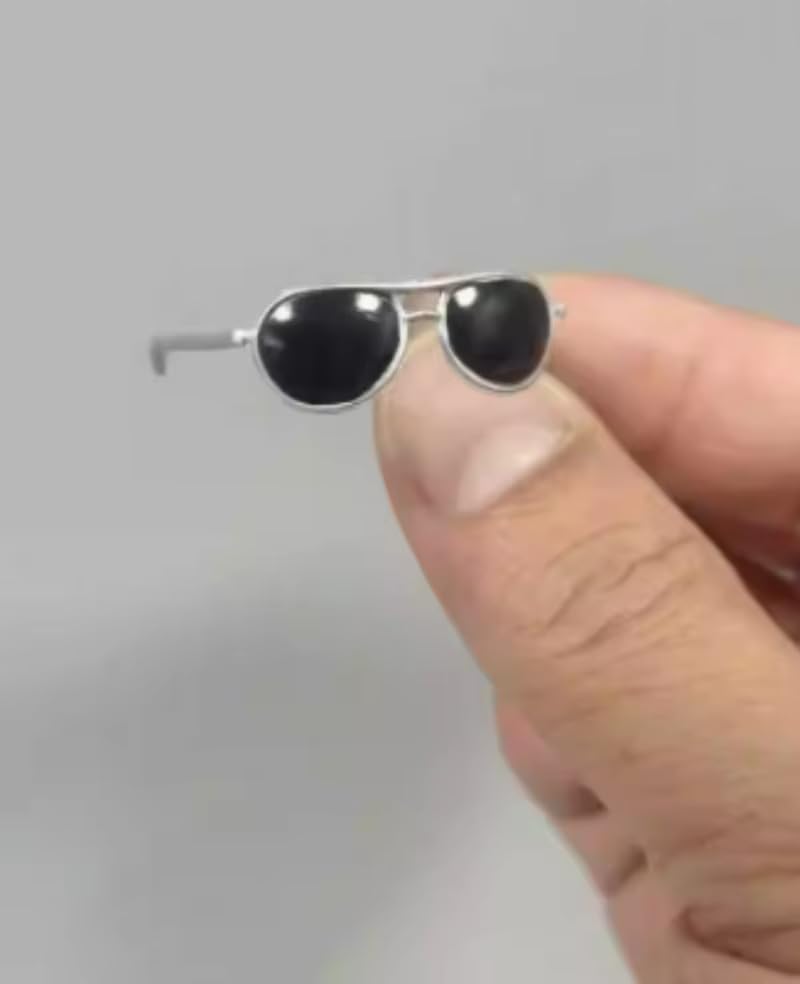1/6 Scale Soldier Sunglasses （Gold and Silver） Model for 12'' Action Figure (B Silver Color)2