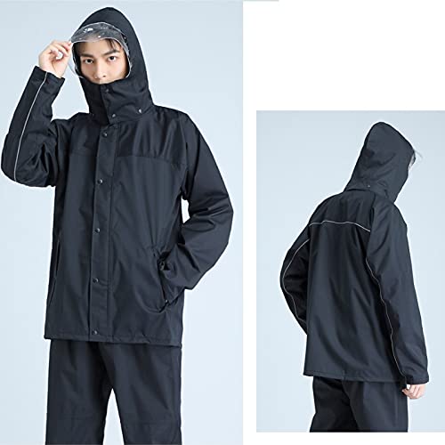 Traje Impermeable para Hombre y Mujer, Talla L Negro miniatura 3