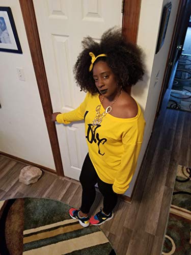 Womens Plus Size Off Shoulder Tops Oversized Crewneck Sweatshirts Slouchy Casual Pullover XX-Large Yellow