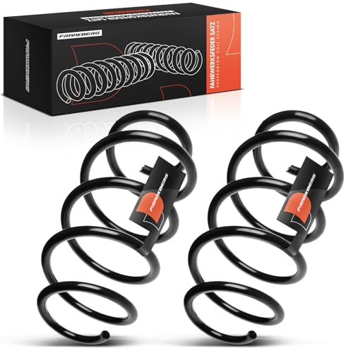 Frankberg 2x Muelles de chasis Muelles de suspensión Compatible con A3 Sportback 8PA Leon 1P1 A3 8P1 Replace# 1K0411105BA,RH3351