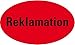 Produktbild LEMAX® Organisationsetikett Reklamation,oval,rot,Haftpapier,ablösbar,50x30mm,500/Rolle
