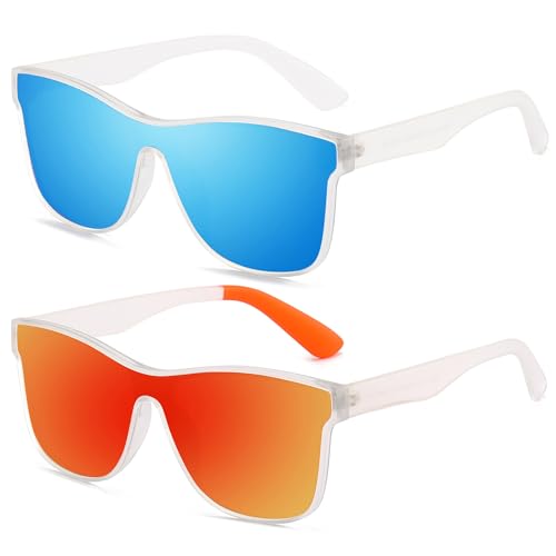 Image of DUBERY Fashion Polarized Sunglasses for Women Men 100% UV Protection Trendy Siamese Lens Shades D8030