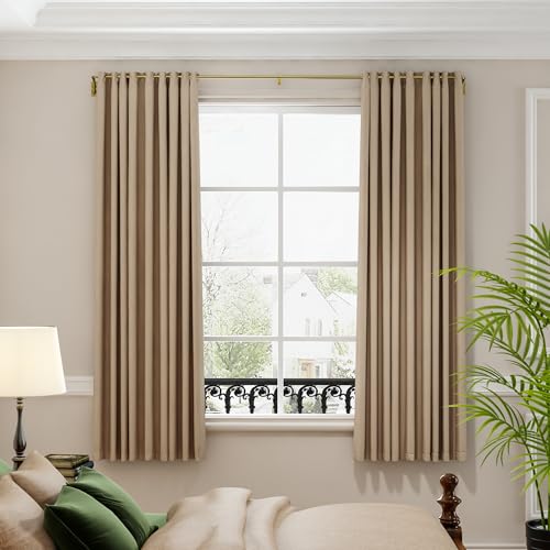 Image of ENJOYBASICS 66-120 inch Wrap Around Curtain Rod, Quick Curtain Change, Gold