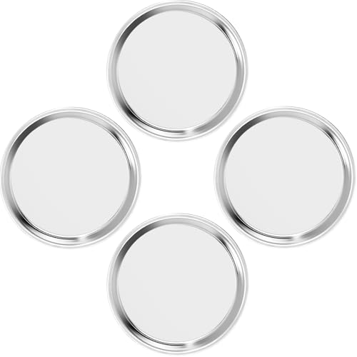 Bakpoco Stainless Steel Kids Plates 4 Packs, 8" Non Divided Toddlers Portion Control Plate, Non Toxic & BPA Free |Unbreakable |Dishwasher Safe Baby Snack Dish for Daycare, Restaurant Outings & Travel