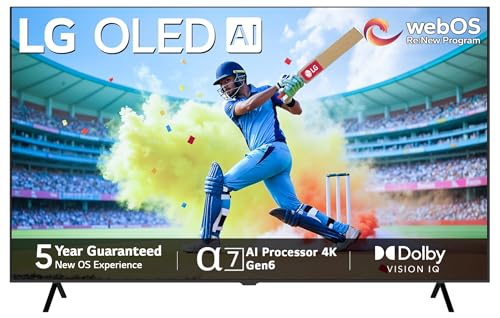 Image of LG 121 cm (48 inches) 4K Ultra HD Smart OLED TV 48A3PSA (Rocky Black)