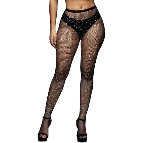 Ninnyi Rhinestone Sparkly Fishnet Tights Cover