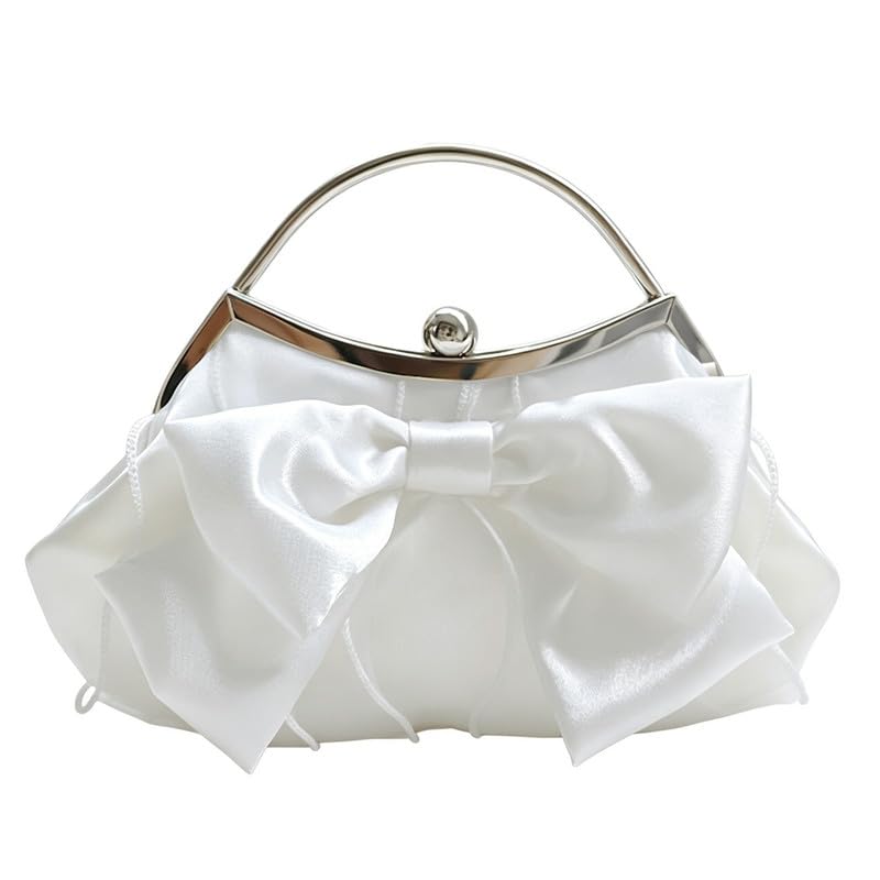 Pochette de mariée en satin blanc sac de soirée chic pour mariage